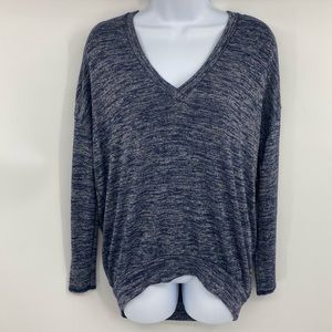 Aritzia Wilfred Free Blue Heather V Neck Top Size XXS